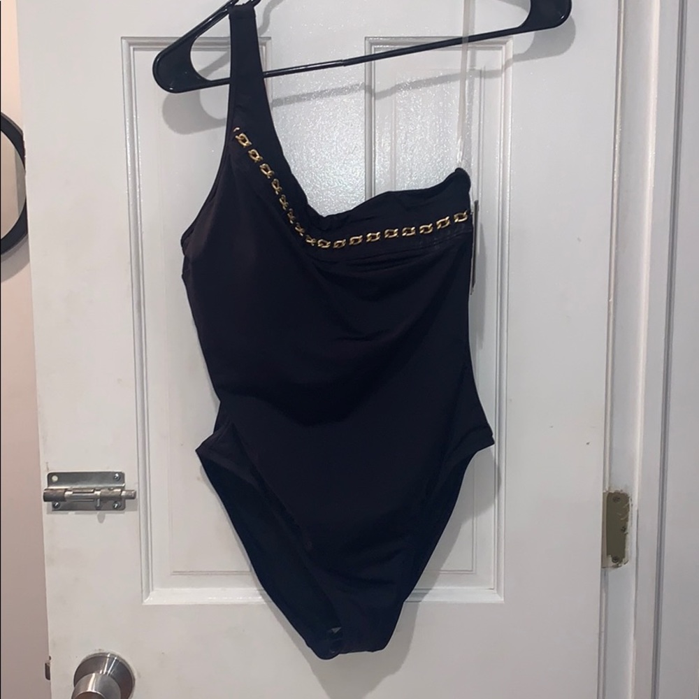 Brand New Kenneth Cole One Shoulder Swim Suit - Picture 2 of 5